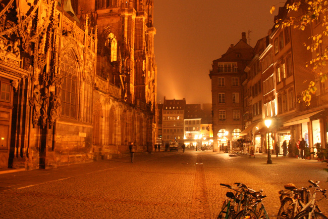 photo strasbourg by night