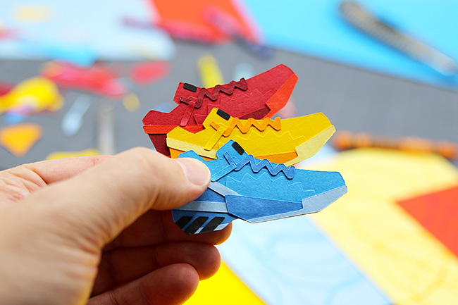 Sneakers Papercut - Valgal x Adidas x Crayola