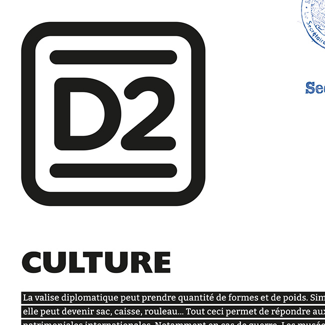 L'énigme de la valise diplomatique - Exposition temporaire - Graphisme