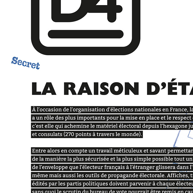 L'énigme de la valise diplomatique - Exposition temporaire - Graphisme